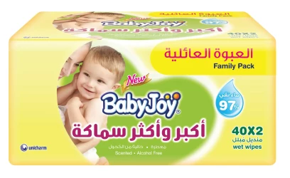 Baby Joy Wet Wipes ThickerandLarger 6X(2X40) Family Pack