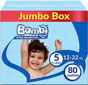 Bambi Jumbo 5 X-Large 1 X 80 Box