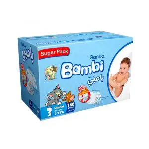 Bambi Super Pack 3 M 140 Diapers Box
