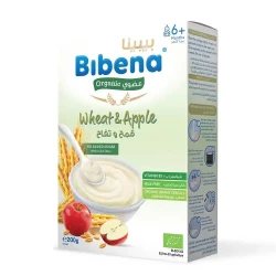 Bibena Cereal Organic Wheat and Apple 6+ 200G
