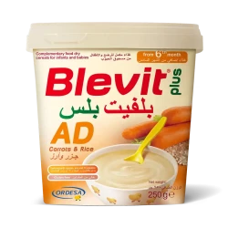 Blevit Plus Baby Cereal Carrot and Rice (Gluten Free) 250 Gm