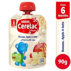 Nestle Cerelac Banana Apple and Oats Puree Pouch 90G