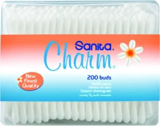 Sanita Charm Ear Buds Square 200 Pieces