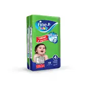 Fine Baby Diapers Doublelock Size 4 Large 3-6Kg 48 Psc