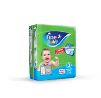 Fine Baby Diapers Doublelock Size 3 Medium 3-6Kg 13 Psc