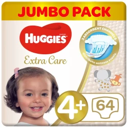 Huggies Extra Care 4+ Jumbo 2 X 64 40255