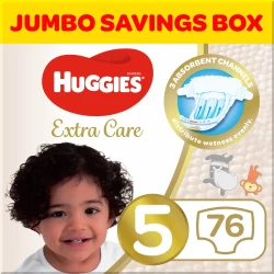 Huggies Extra Care Size 5 12 -22 Kg Jumbo Box 76 Diapers