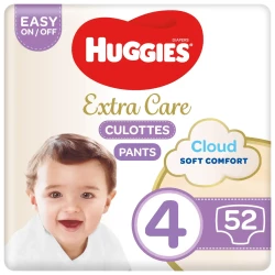 Huggies Extra Care Culottes Size 4 9 14 Kg Jumbo Pack 52 Diaper Pants