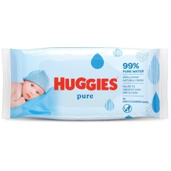 Huggies Pure Baby Wipes 99% Pure Water Wipes 1 Pack X 56 Wipes