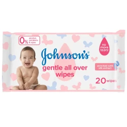 Johnson Gentle Allover Wipes 20'S