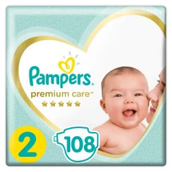Pampers Premium Care Size 2 Mini 3-8 Kg Mega Pack 108 Diapers