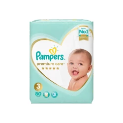 Pampers Premium Care Diapers Size 3 Jumbo Pack 4-9 Kg 80 Diapers