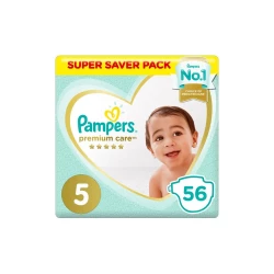 Pampers Premium Care Size 5 Junior 11-16 Kg Super Saver Pack 56 Diapers