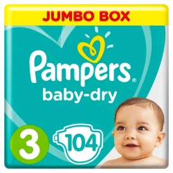 Pampers Size 3 Jumbo Box 104 Pieces
