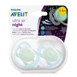 Philips Avent Soother Nightultra Air 0-6M Nt Boy X2-148-5783