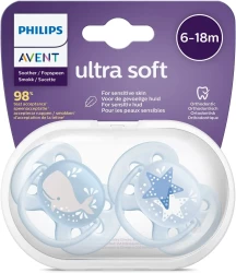 Philips Avent Ultra Soft Soother 6-18 Months Boy