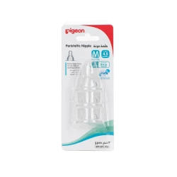 Pigeon Peristaltic Nipple Sil M 3 Pcs Card