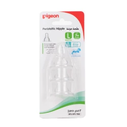 Pigeon Peristaltic Nipple Sil L 3 Pcs Card