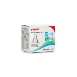 Pigeon Peristaltic Nipple Medium 3 Pcs Box Bpa Free