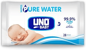 UNO Baby Pure Water Wipes 28 Wipes, white, large
