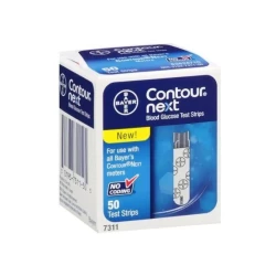 Bayer Contour Next Blood Glucose Test Strips 50 Strips.