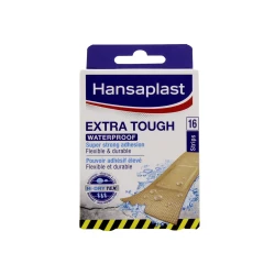 Hansaplast Extra Tough Plasters, Waterproof, Flexible & Durable, 16 Strips