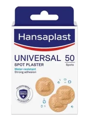 Hansaplast Universal Spot Plasters, Water-Resistant & Strong Adhesion, 50 Strips