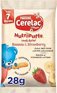 Nestle Cerelac Banana & Strawberry Nutri Puffs 28 g
