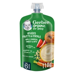 Gerber BIO Porridge Apple Pumpkin Carrot 110g + 6 Months