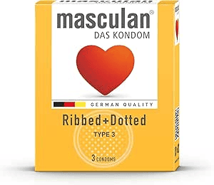 MASCULAN DAS KONDOM RIBBED+DOTTED TYPE 3 PC CONDOMS