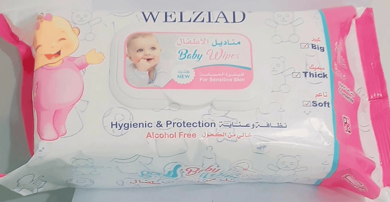 Welziad Baby Wipes for sensitive  skin Thick 108 wipes