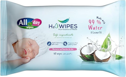 All Day Wipes H2O Pure Essence of Water with Cocunut Oil