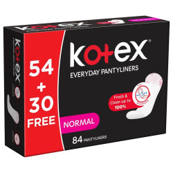 Kotex Everyday Pantyliners Unscented 54 Pads + 30 Pads