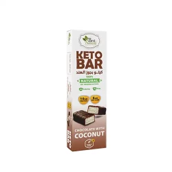 Best Natural KETO BAR CHOCOLATE WITH COCONUT 60 g