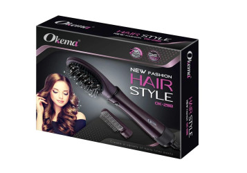 Okema Heated Brush With Straightener 2 In 1   Ok-715  7156