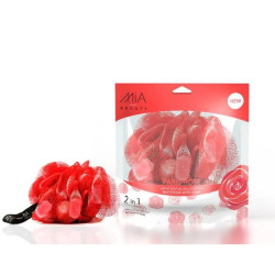 Mia Bath Pouf With Soap Rose120 Gm