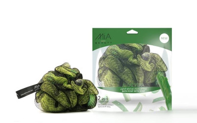 120 gm ميا لوفة الاستحمام مع قطع الصابون الصبار