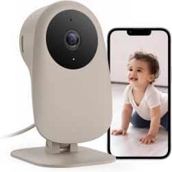 Nooie Baby Monitor with Crying Detection, Camera and Audio 1080P Night Vision Motion and Sound Detection 2.4G WiFi Home Security Camera for Baby Nanny Elderly and Pet Monitoring, Works with A