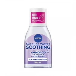 NIVEA Face Micellar Water, Smoothing, Face Eyes Lips Makeup Remover, Sensitive Skin, 100ml