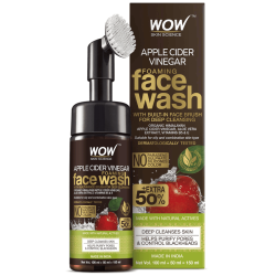 Wow Skin Science Apple Cider Vinegar Face Wash With Brush 15