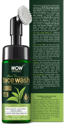 Wow Skin Science Green Tea Foaming Face Wash With Brush 150M