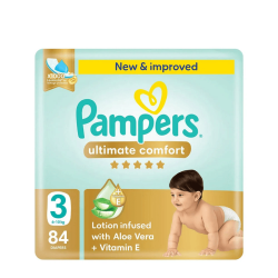 Pampers Ultimate Comfort Taped Diapers, Size 3, 6-10 84Pieces