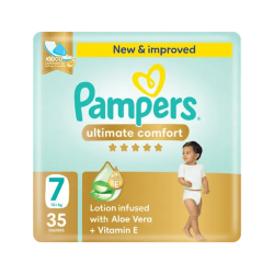 Pampers Ultimate Comfort Taped Diapers, Size 7,15 35Pieces