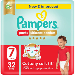 Pampers Ultimate Comfort Pants Diapers, Size 7,17 32Pieces