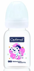 OPTIMAL Narrow Neck Feeding Bottle 140 ML WHITE