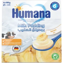 Humana Baby Pudding Healthy Snack Banana Flavor 4x100g