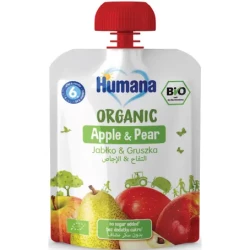 Humana Organic Apple & Pear Puree Pouch +6 Months 90g