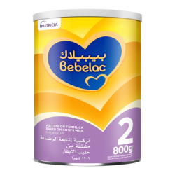 بيبيلاك ٢ تركيبة حليب خالية من زيت النخيل المرحلة ٢ لمتابعة الرضاعة، من عمر ٦ حتى ١٢ شهراً ٨٠٠ جرام