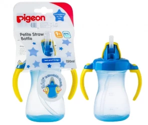 Pigeon Petite Straw Bottle - Blue - 150 ml