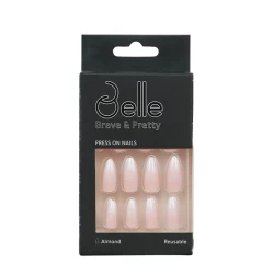 Belle Press On Nails Ward Almond Shape Glossy Ombre Light